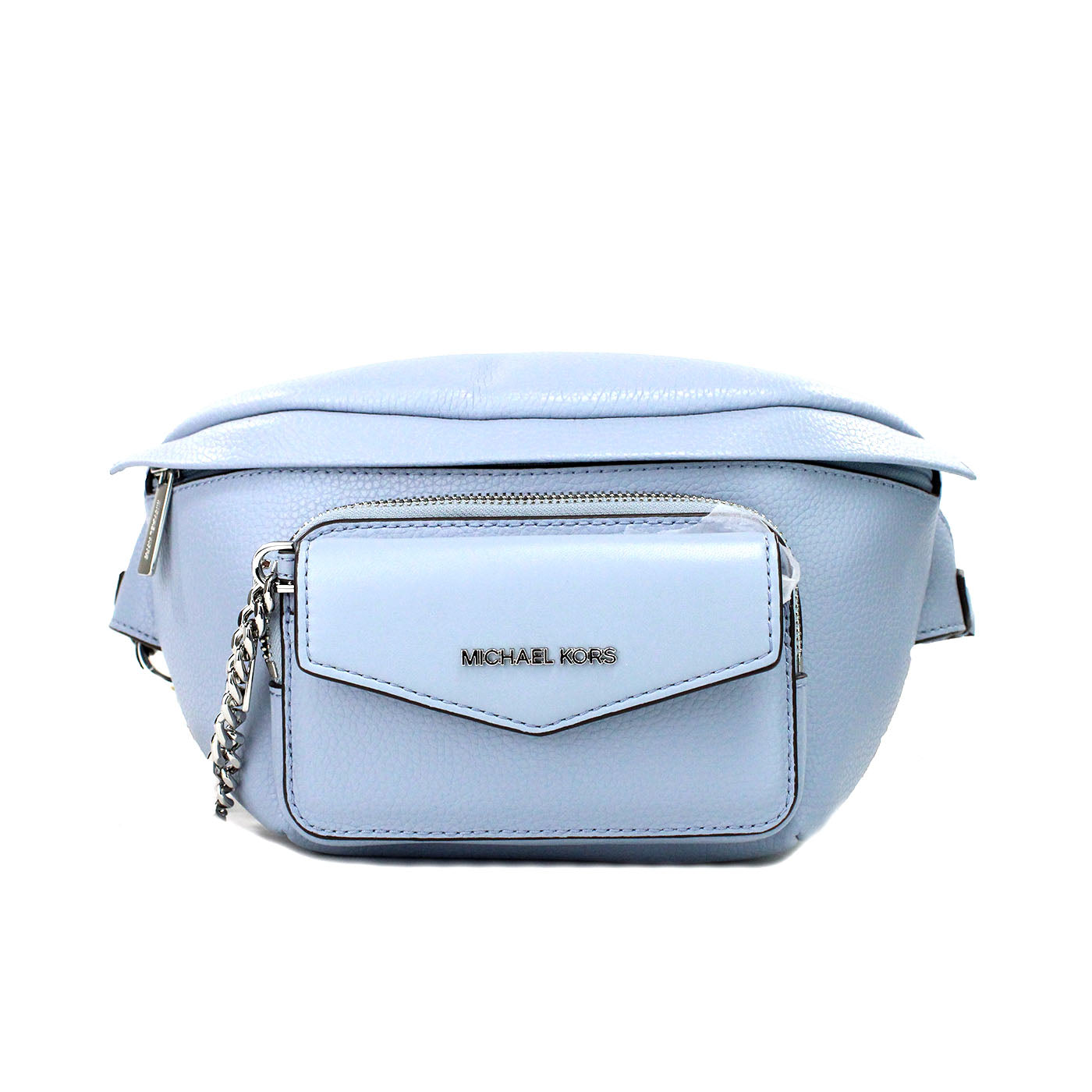 Michael Kors Maisie Large Pale Blue 2-n-1 Waistpack Card Case Fanny Pack Bag